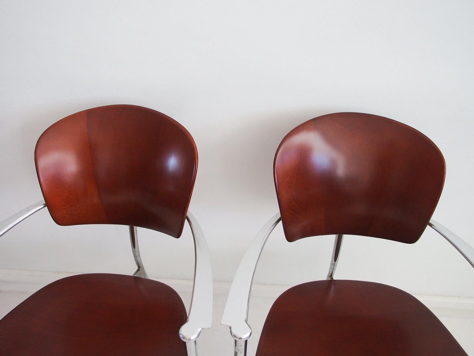 Set of Four Andrea Chairs by Josep Llusca for Andreu World In Good Condition In Madrid, ES