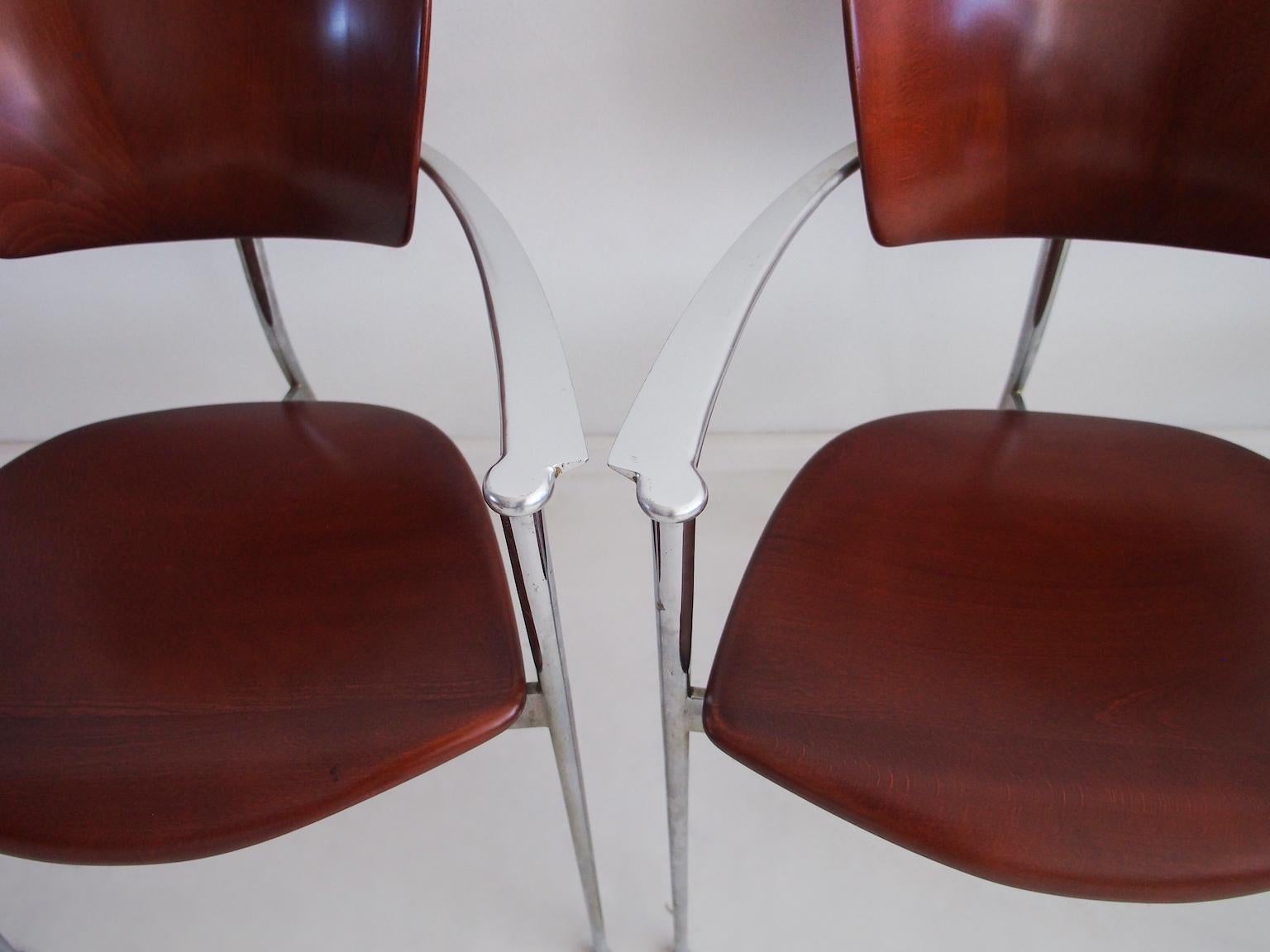 20th Century Set of Four Andrea Chairs by Josep Llusca for Andreu World