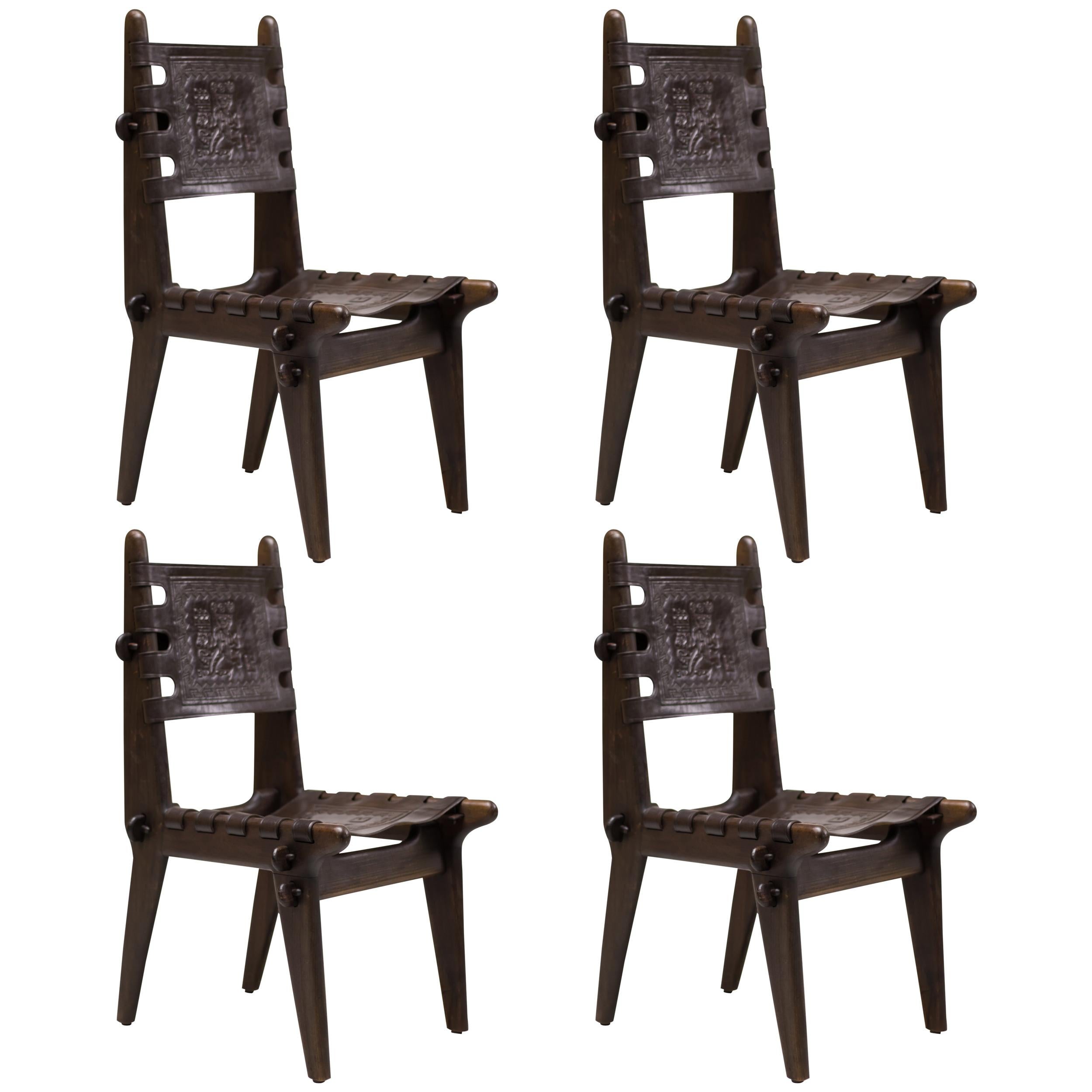 Set of Four Angel Pazmino Dining Chairs