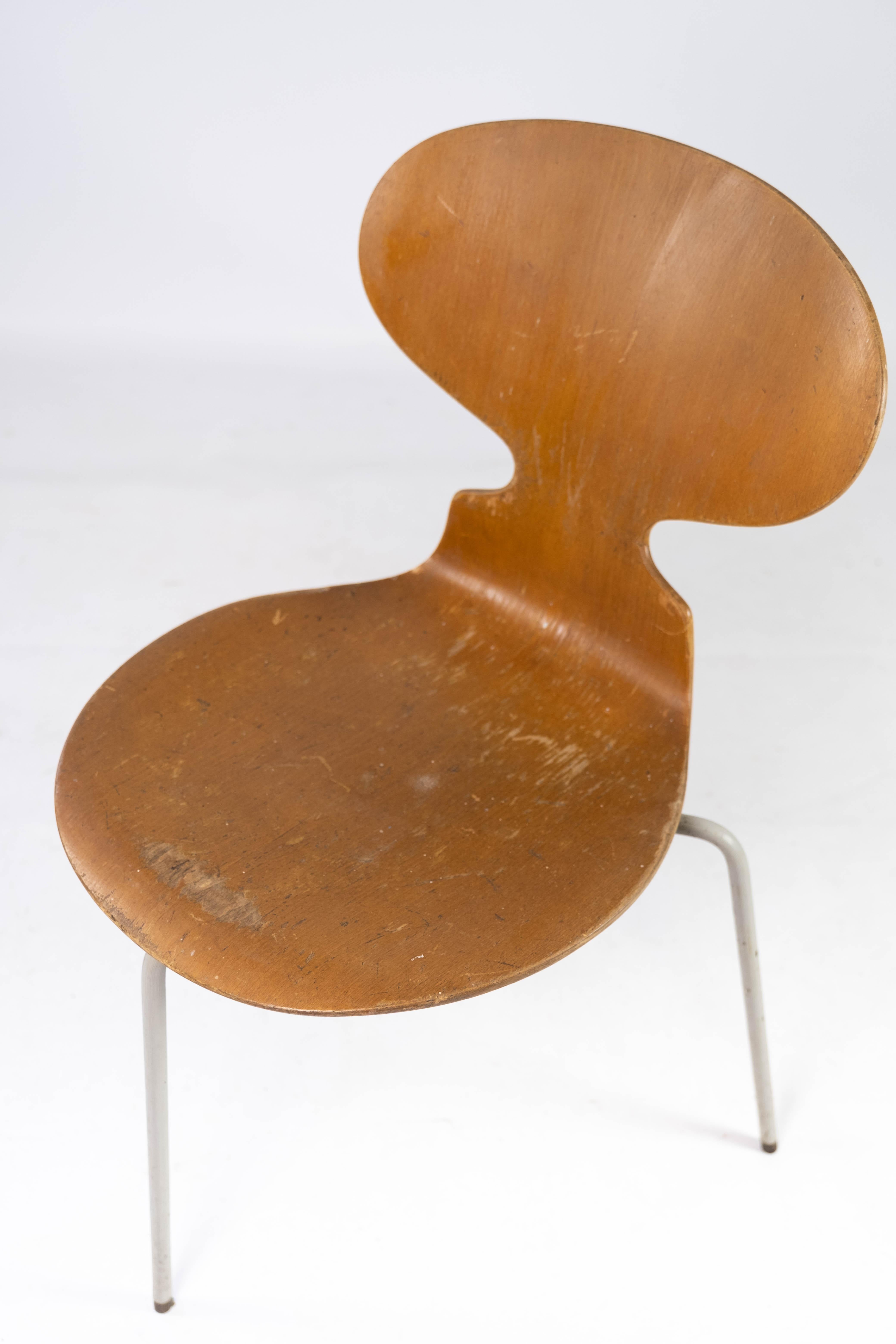 Set of Four Ant Chairs, Model 3101, in Light Wood, by Arne Jacobsen, 1950s For Sale 5