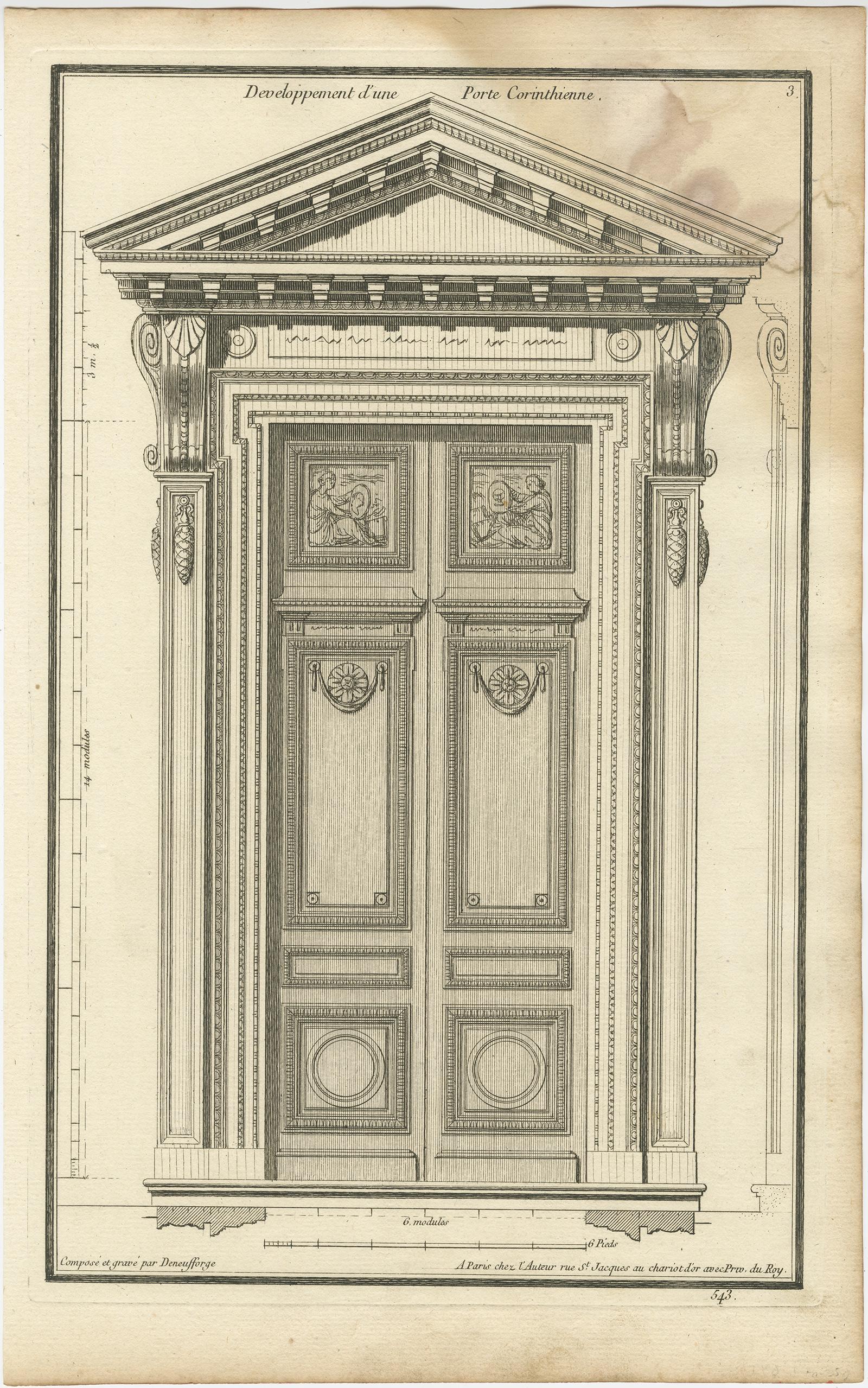 Neoklassische Pracht: Die Erforschung ionischer, dorischer und korinthischer Säulengänge im 