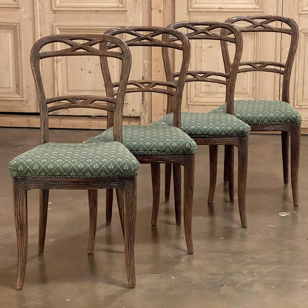 Dutch Set of Four Antique Chairs by Horrix For Sale