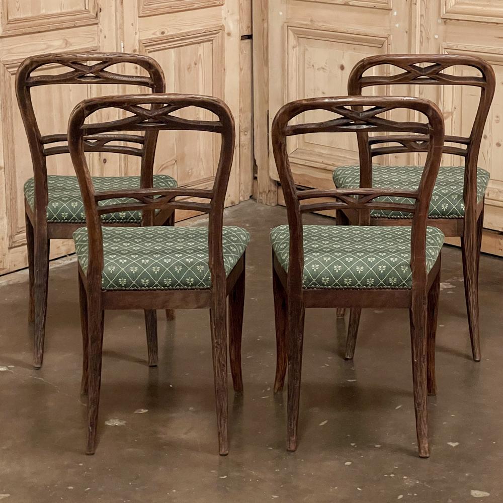 Set of Four Antique Chairs by Horrix In Good Condition For Sale In Dallas, TX