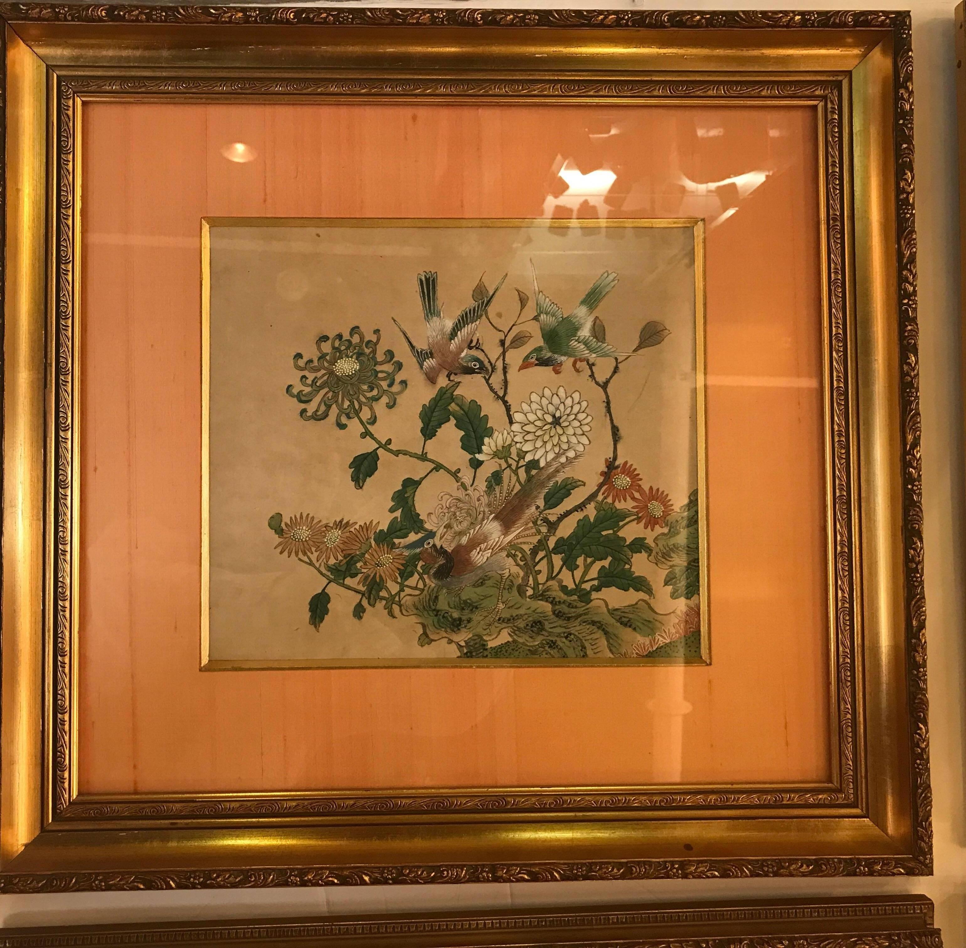 Set of Four Antique Chinese Watercolors, circa 1800 In Excellent Condition In Lambertville, NJ