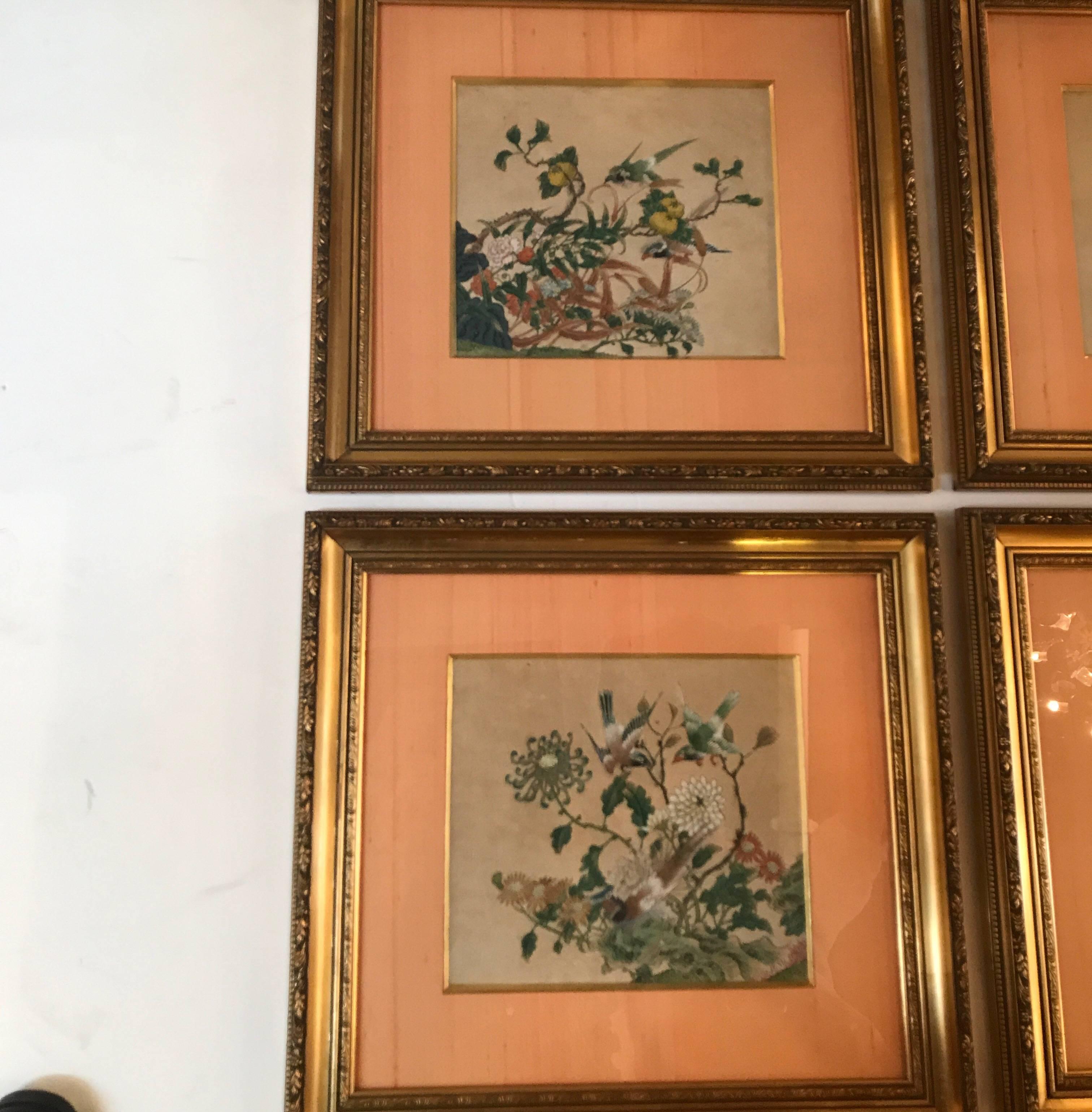 Set of Four Antique Chinese Watercolors, circa 1800 2