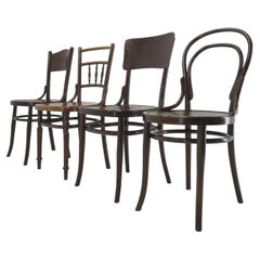 Set of Four Antique Dining Chairs, Thonet, 1920s