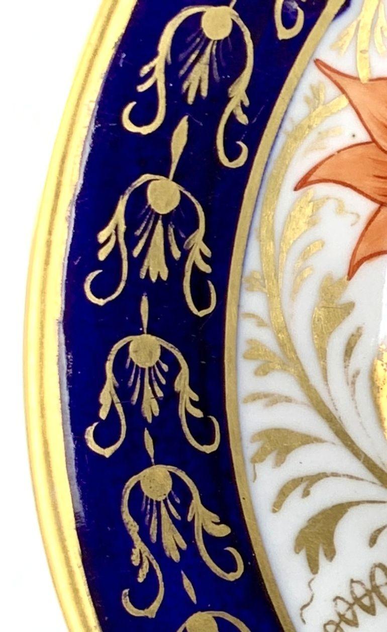 Satz von vier antiken englischen Porzellanschalen im Imari-Stil von Coalport Ca. 1825 (Regency) im Angebot