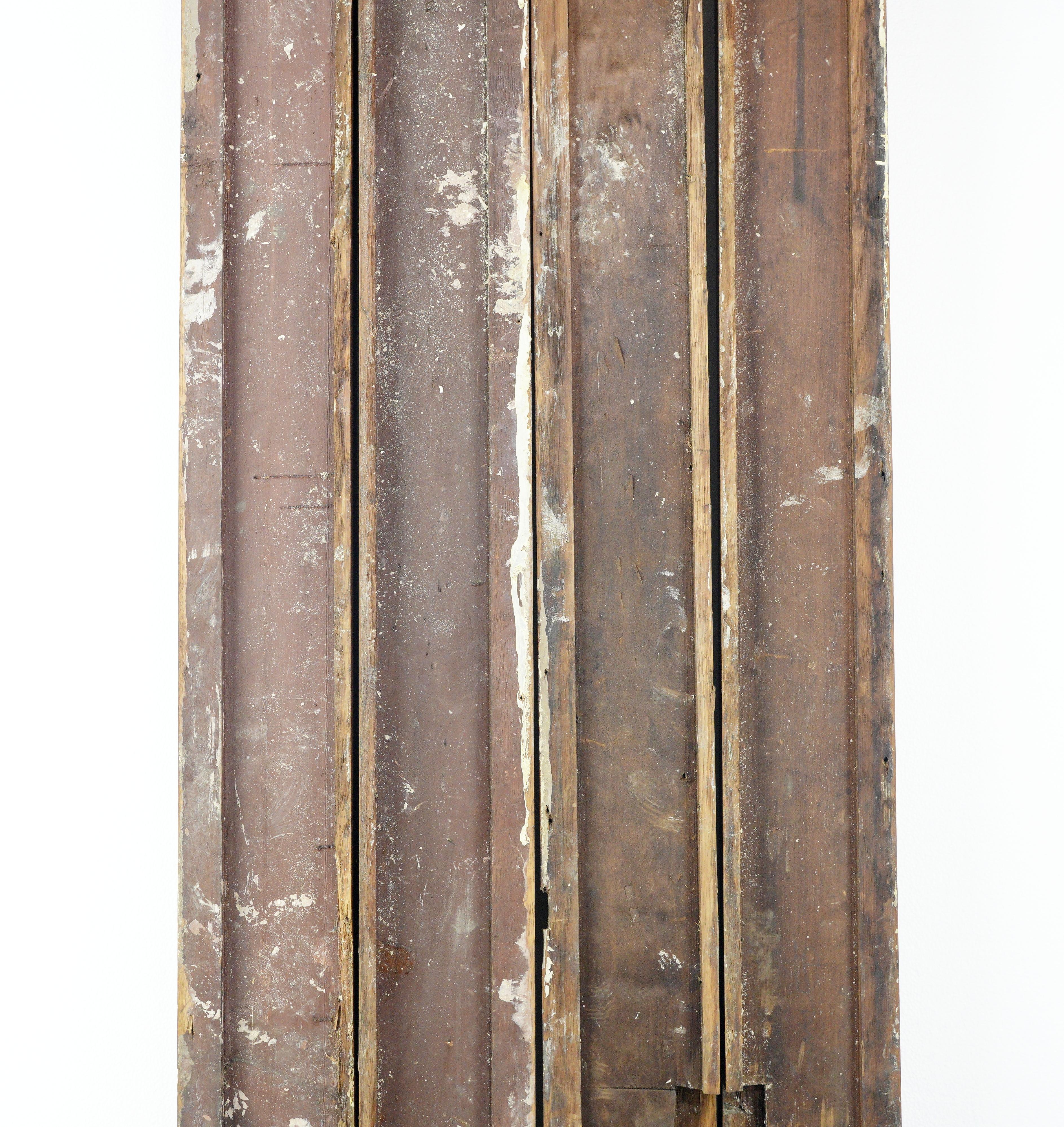 Set of Four Antique Figural Solid Chestnut Door Pilasters 10