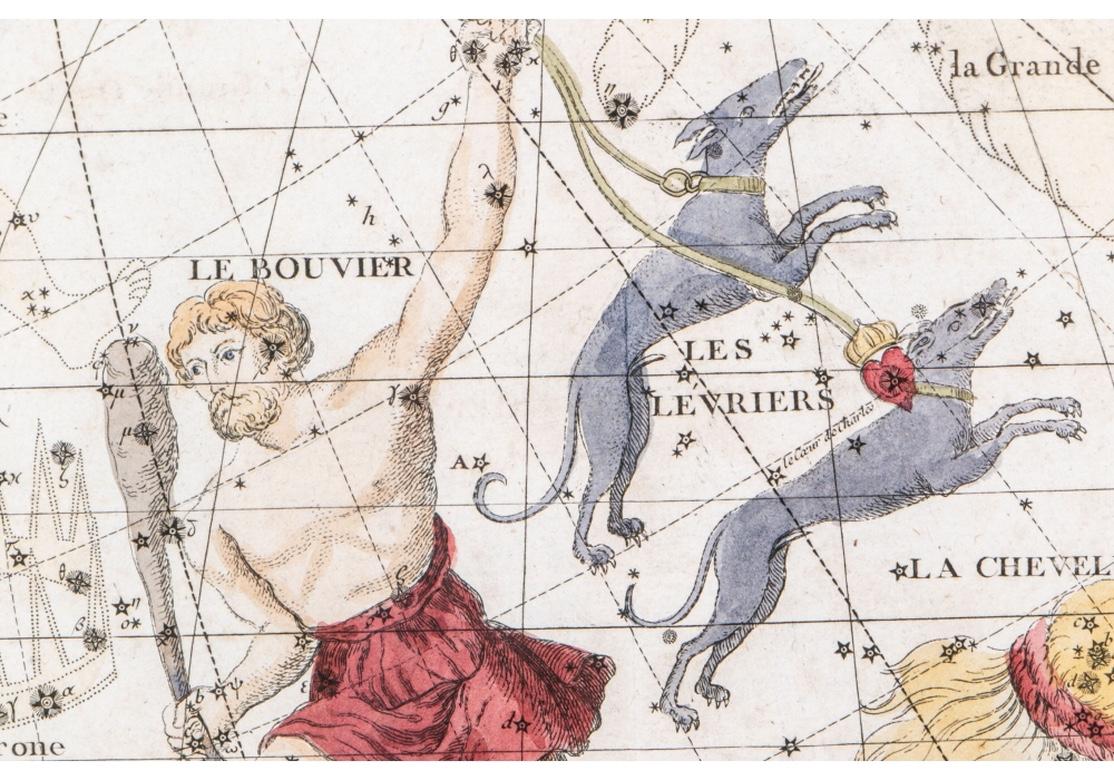 XVIIIe siècle Ensemble de quatre gravures célestes françaises anciennes de John Flamsteed intitulées « Atlas Celesteed » en vente