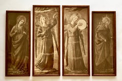 Set of Four Antique Carbon Prints, Religious Art, Framed, 19th Century
