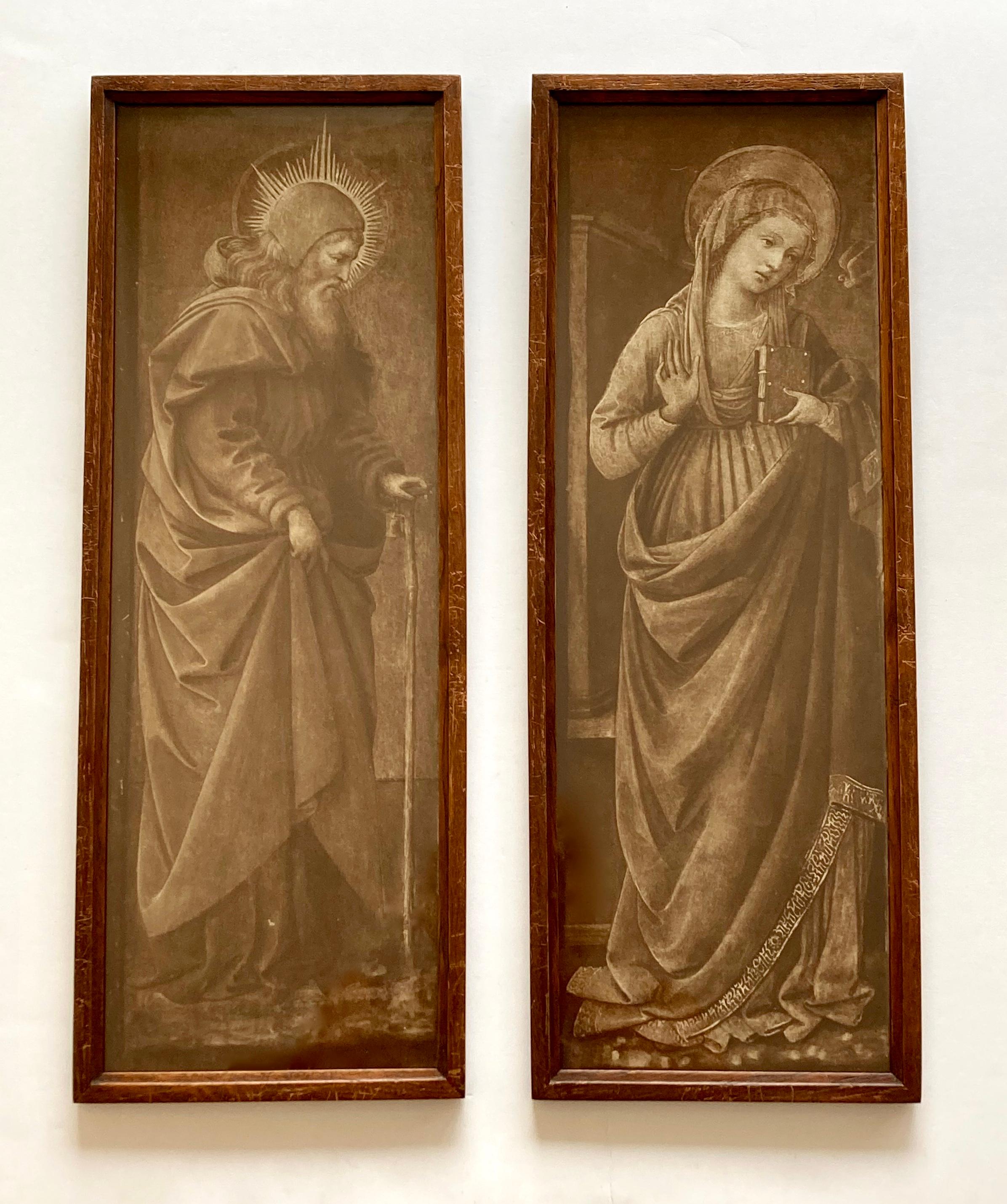Ensemble de quatre estampes religieuses françaises anciennes en carbone de la Maison AD. Braun & Cie Bon état - En vente à COLMAR, FR