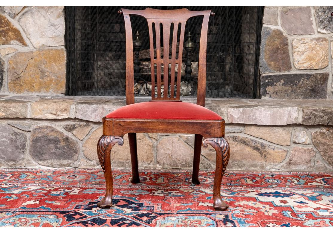 Ensemble de quatre cadres de chaises de salle à manger anciennes de style George III en vente 5