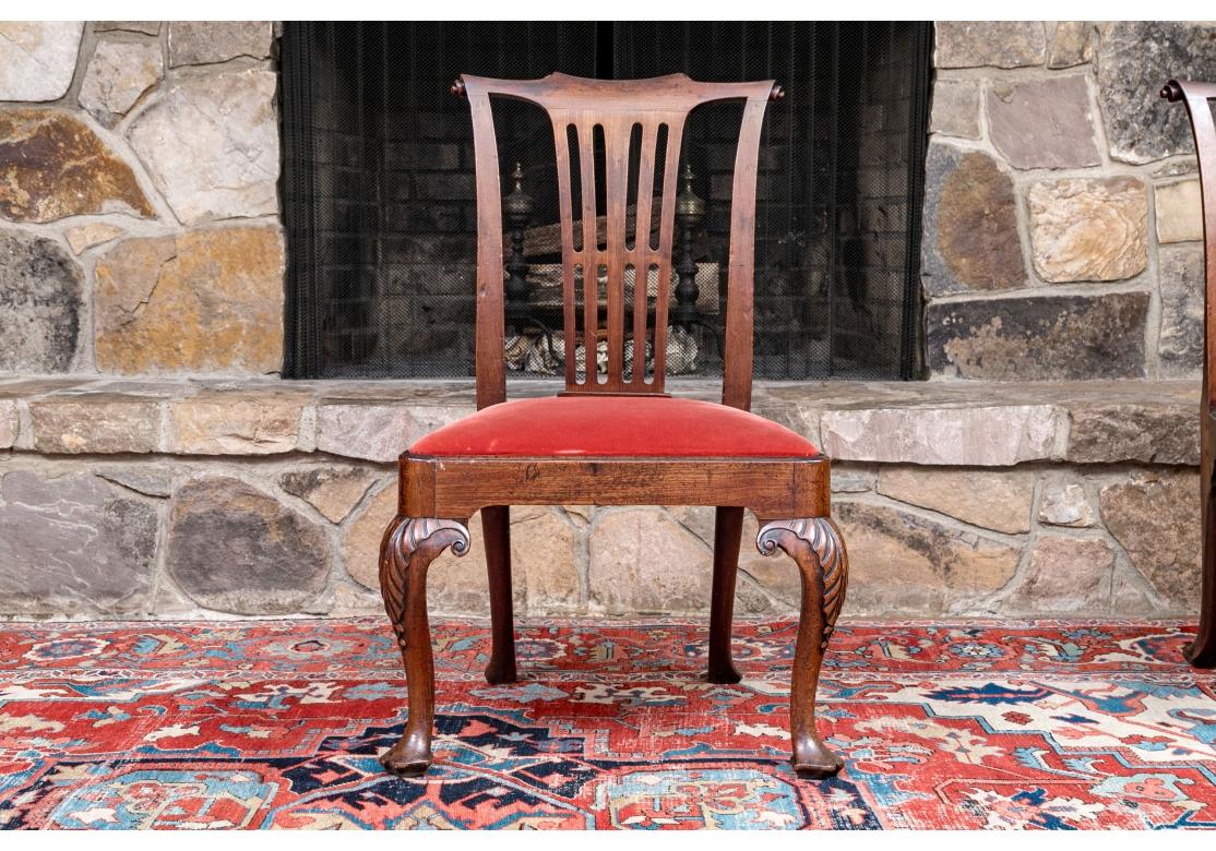 Ensemble de quatre cadres de chaises de salle à manger anciennes de style George III en vente 7
