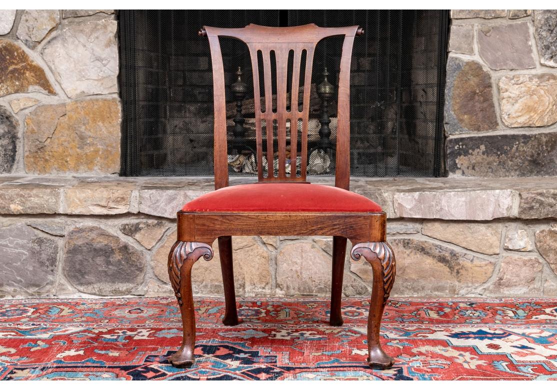 Ensemble de quatre cadres de chaises de salle à manger anciennes de style George III en vente 11