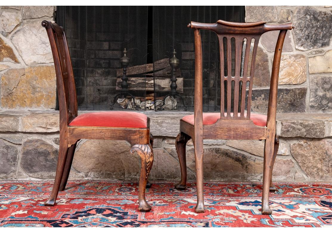 Ensemble de quatre cadres de chaises de salle à manger anciennes de style George III en vente 13