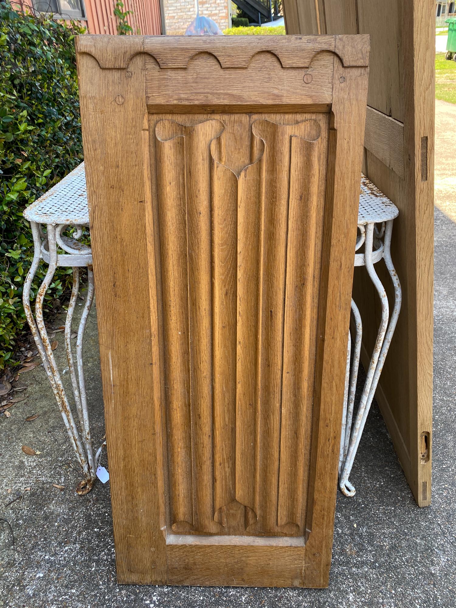 Set of Four Antique Hand Carved Wood Panels, circa 1850 In Good Condition In Houston, TX