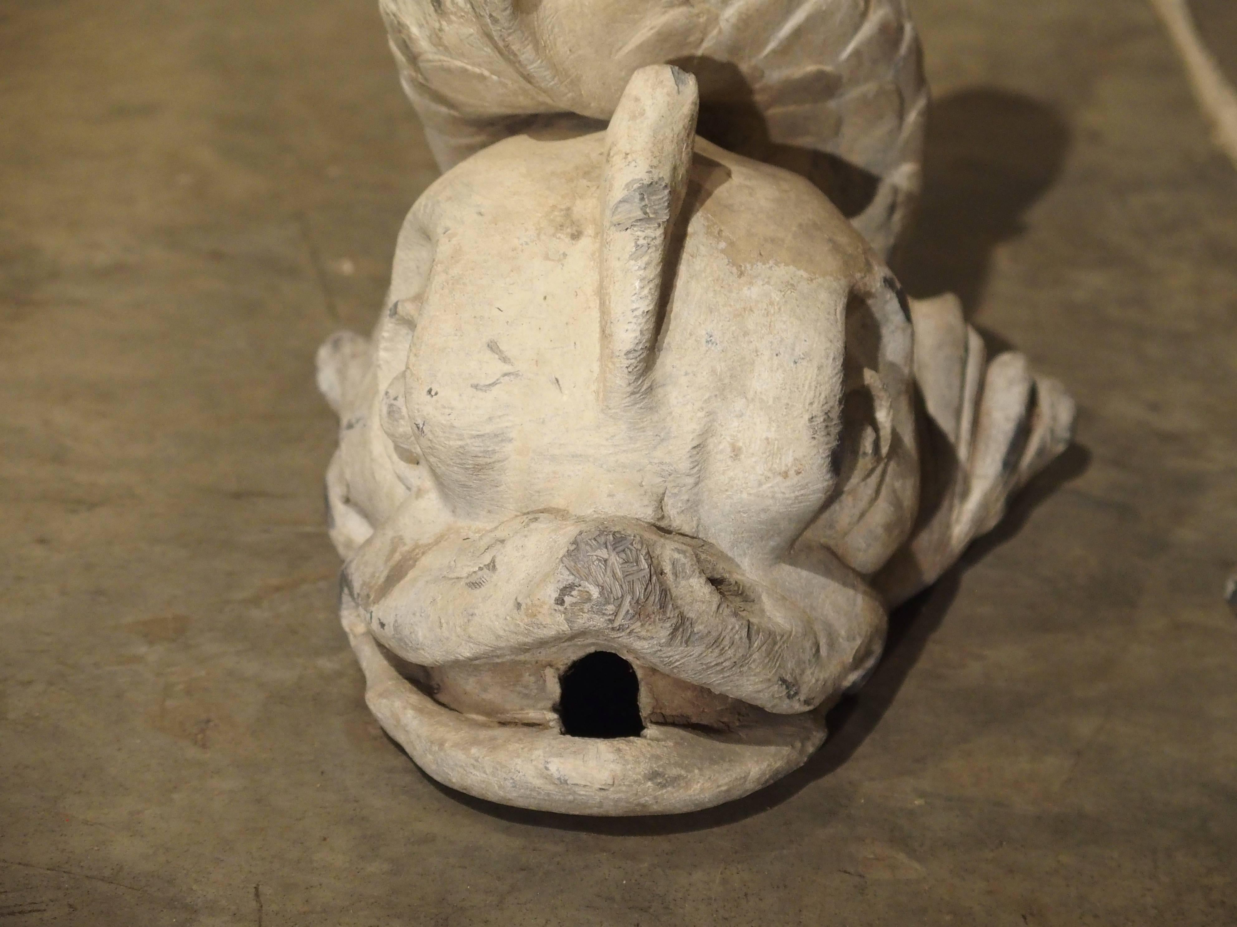 Set of Four Antique Lead French Dolphin Statues or Fountain Spouts, circa 1910 8