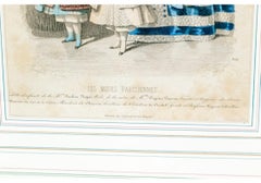 Set Of Four Antique Les Modes Parisiennes Fashion Plates Circa 19th Century