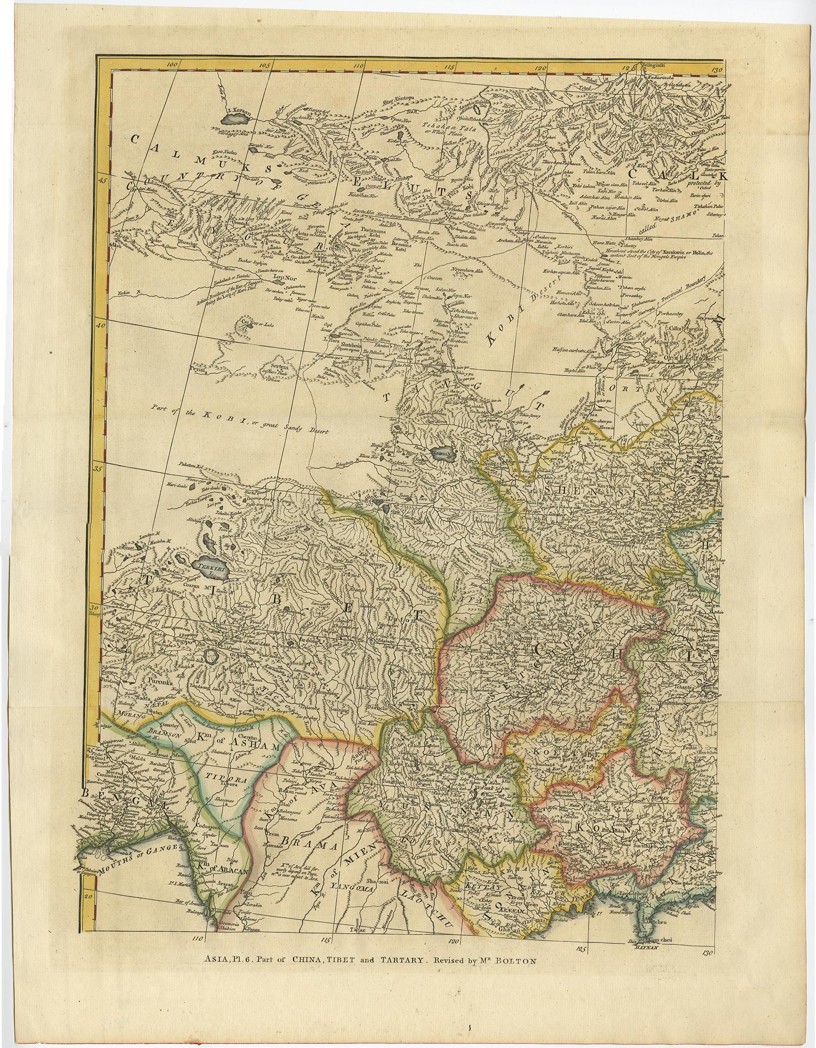 Set of four antique maps of Asia:

1) Asia plate 6, Part of China, Tibet and Tartary
2) Asia plate 2, Japan, Corea, the Monguls and part of China
3) Asia plate 8, Second part of Asia 
4) Asia plate 3, The Philippin, Carolin, Molucka and Spice