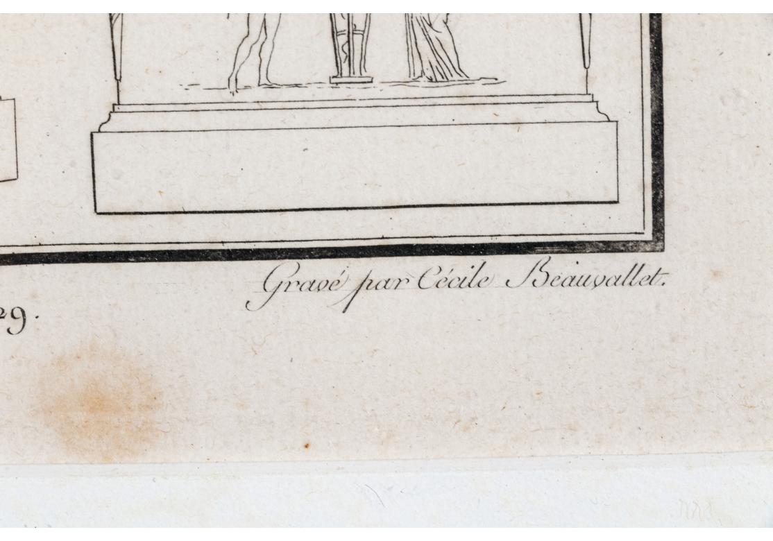 Set von vier antiken neoklassizistischen Gravuren von Pierre Nicolas Beauvallet im Angebot 5
