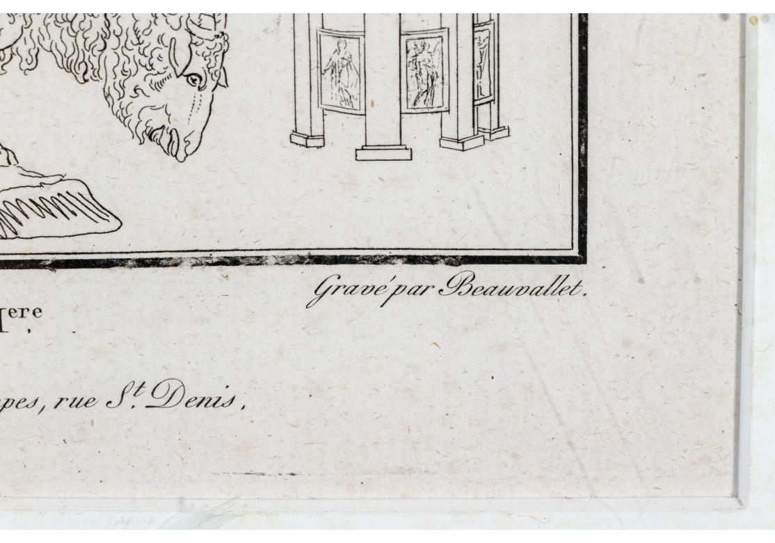 Set von vier antiken neoklassizistischen Gravuren von Pierre Nicolas Beauvallet im Angebot 10