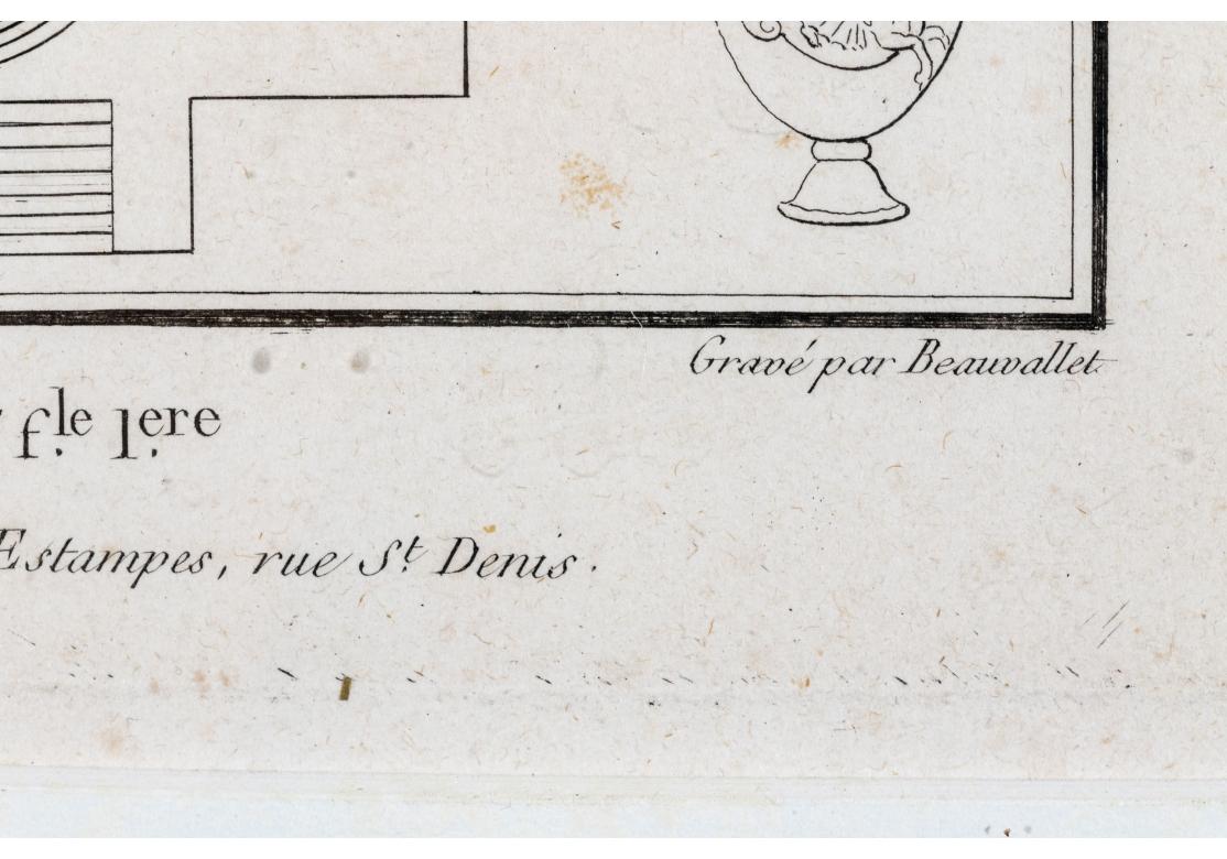 Set von vier antiken neoklassizistischen Gravuren von Pierre Nicolas Beauvallet im Zustand „Relativ gut“ im Angebot in Bridgeport, CT