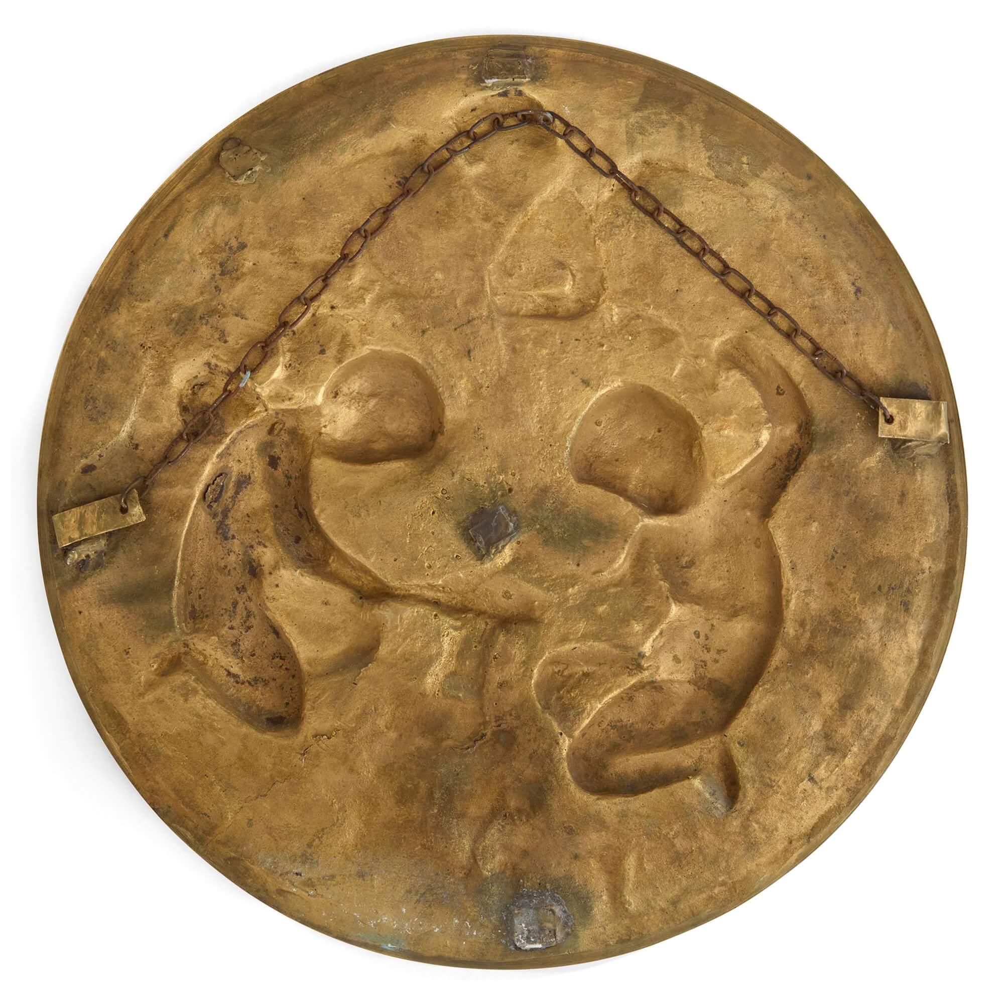Ensemble de quatre rondelles anciennes en bronze doré de Mathurin Moreau  en vente 1