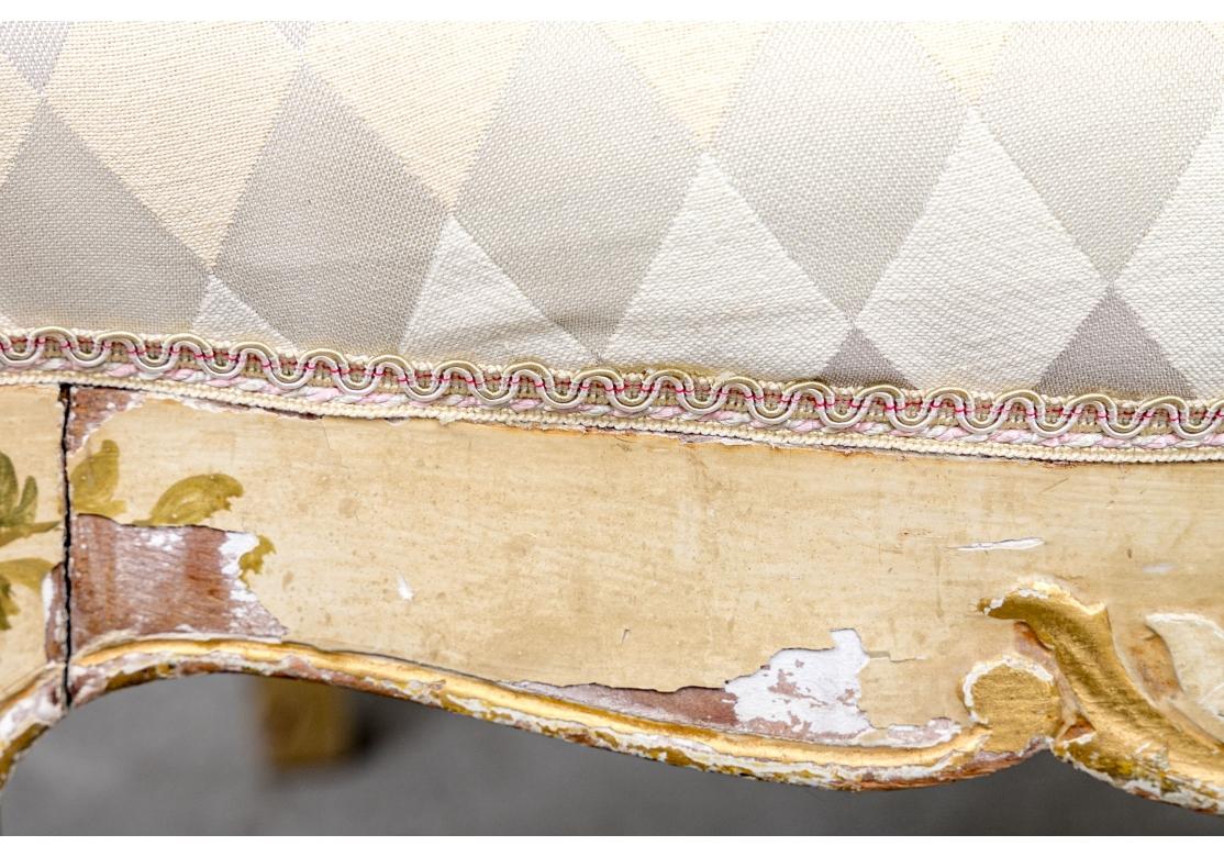 Set Of Four Antique Provencial French Hand Painted Chairs For Sale 12