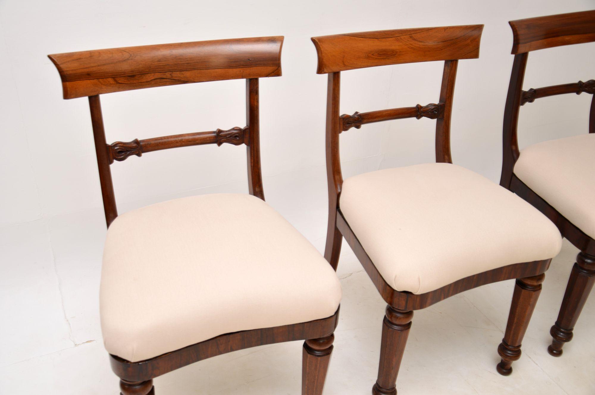 British Set of Four Antique Regency Period Dining Chairs