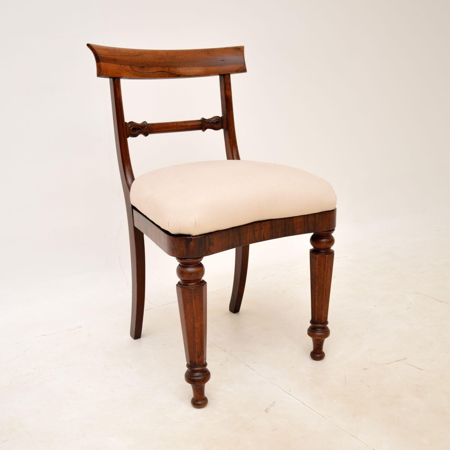 Mid-19th Century Set of Four Antique Regency Period Dining Chairs