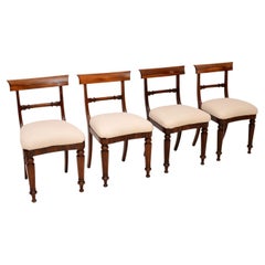 Set di quattro sedie da pranzo antiche del periodo Regency