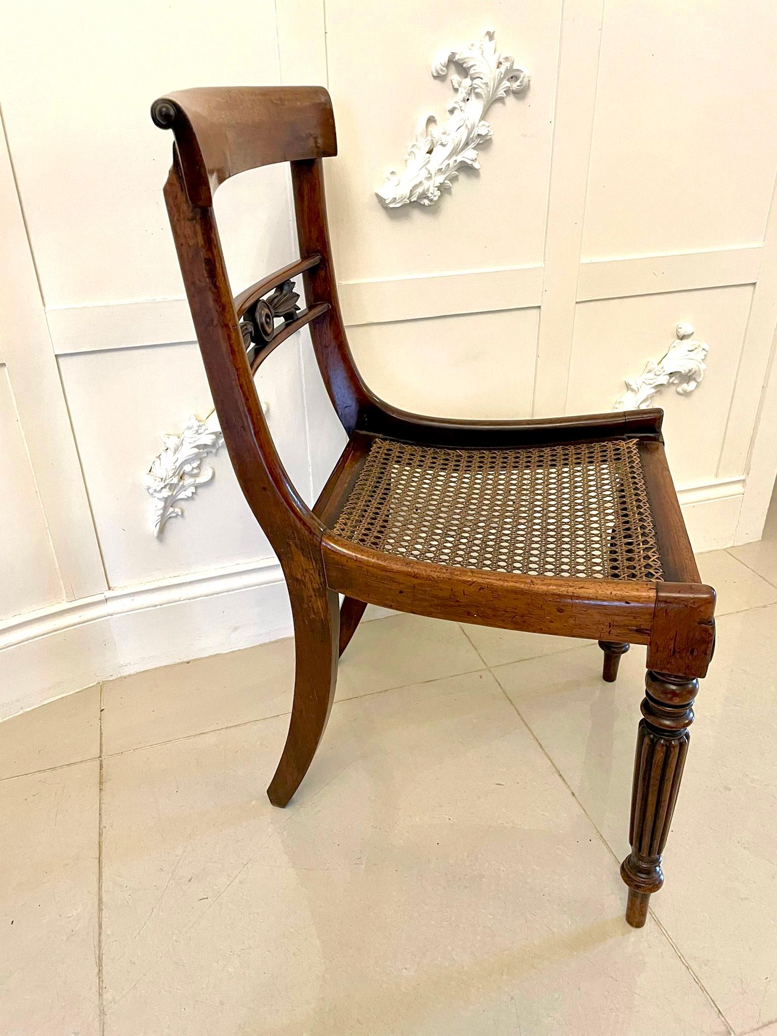 Set of Four Antique Regency Quality Rosewood Dining Chairs In Good Condition In Suffolk, GB