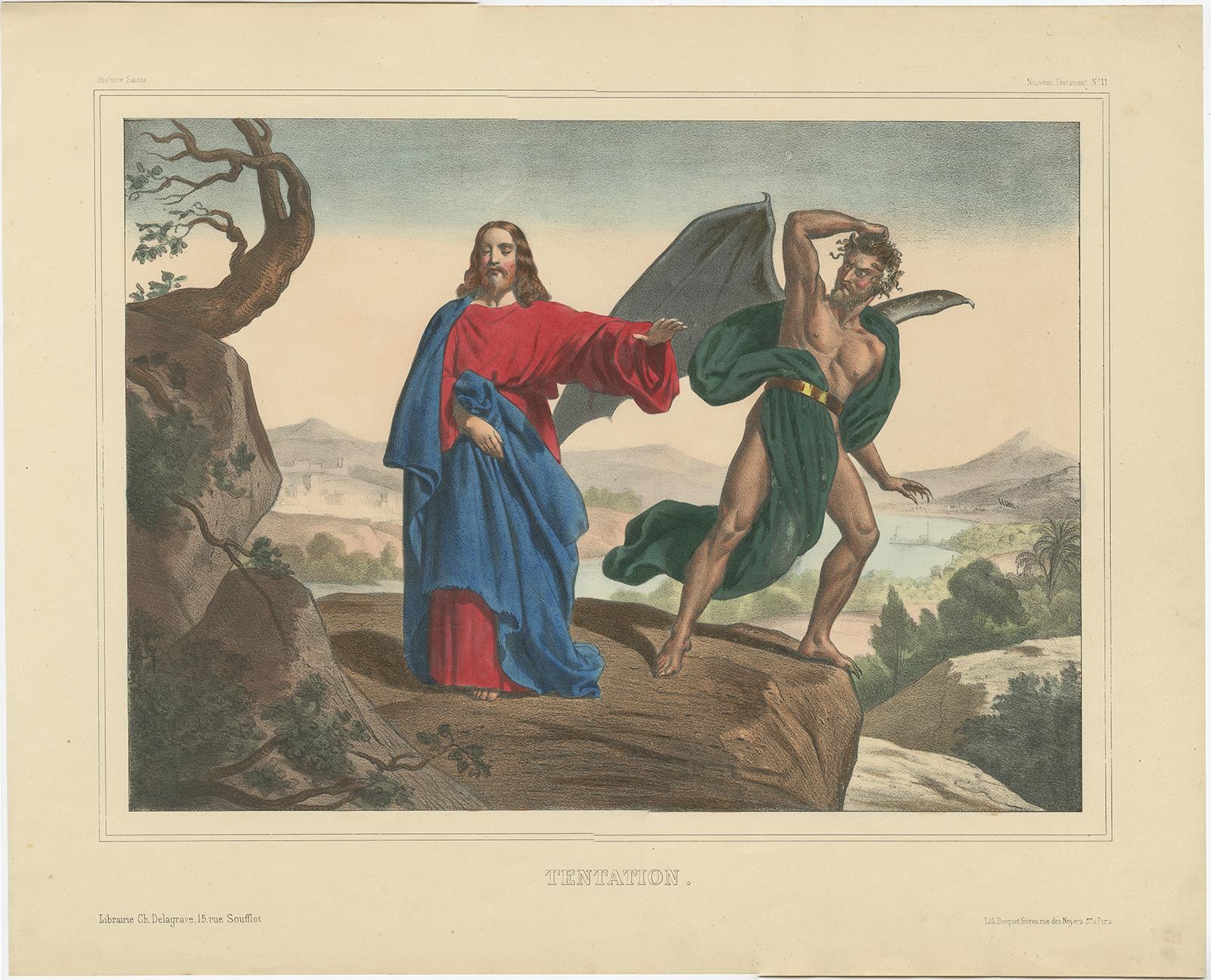 Vier antike Drucke:

Nr. 3 des Neuen Testaments: Die Heimsuchung der heiligen Vierge
Nr. 11 des Neuen Testaments: Tentation
Nr.25 des Neuen Testaments: Vendeurs chasses du temple
Nr. 40 des Neuen Testaments: Jünger d'Emaus

Diese Drucke stammen aus