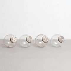 Set of Four Antique Spanish Candy Glass Container, circa 1930