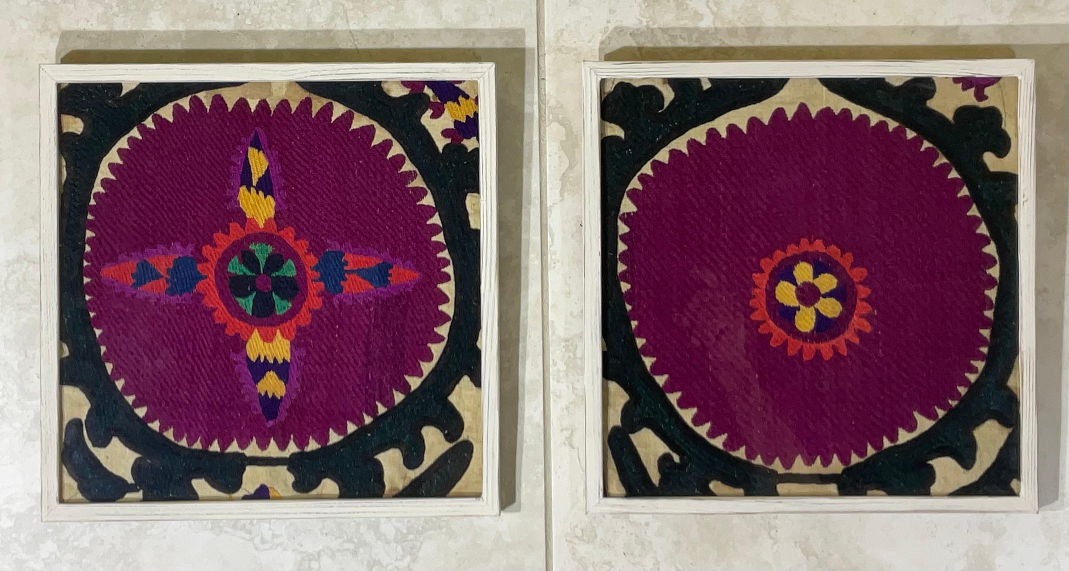 Pair of Antique Suzani Wall Hanging For Sale 4