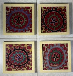 Set of Four Antique Suzani Wall Hanging