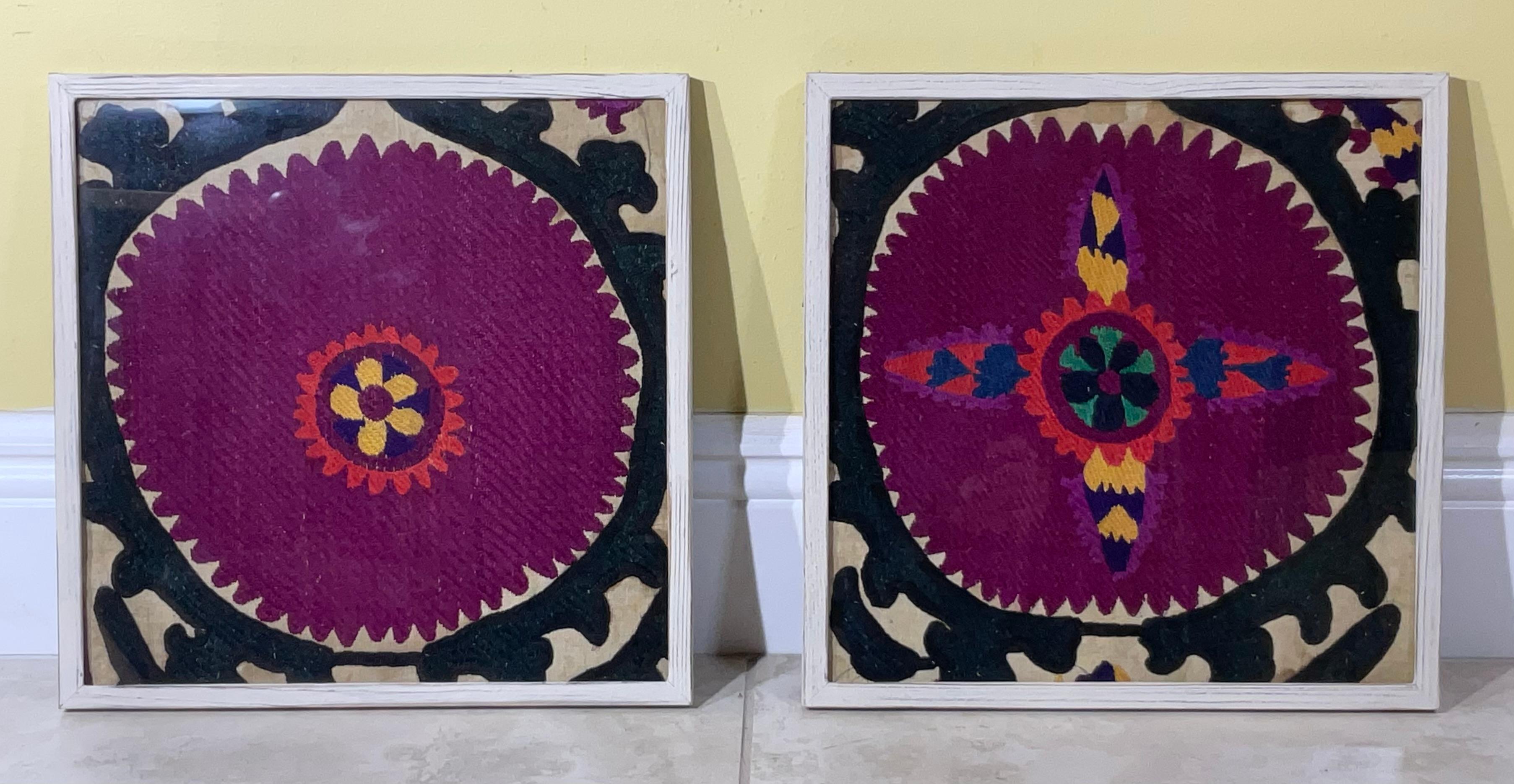 Pair of Antique Suzani Wall Hanging For Sale 1