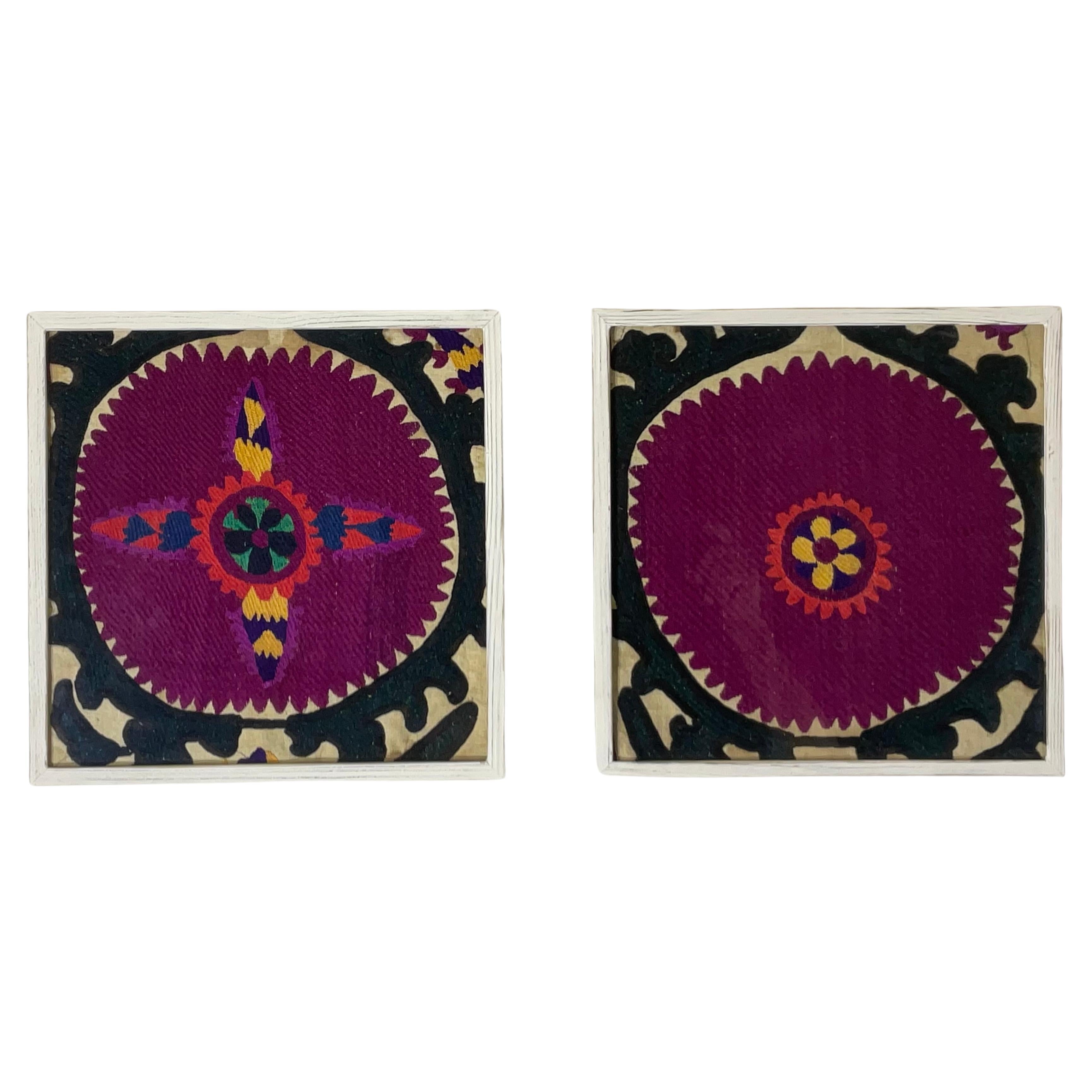 Pair of Antique Suzani Wall Hanging