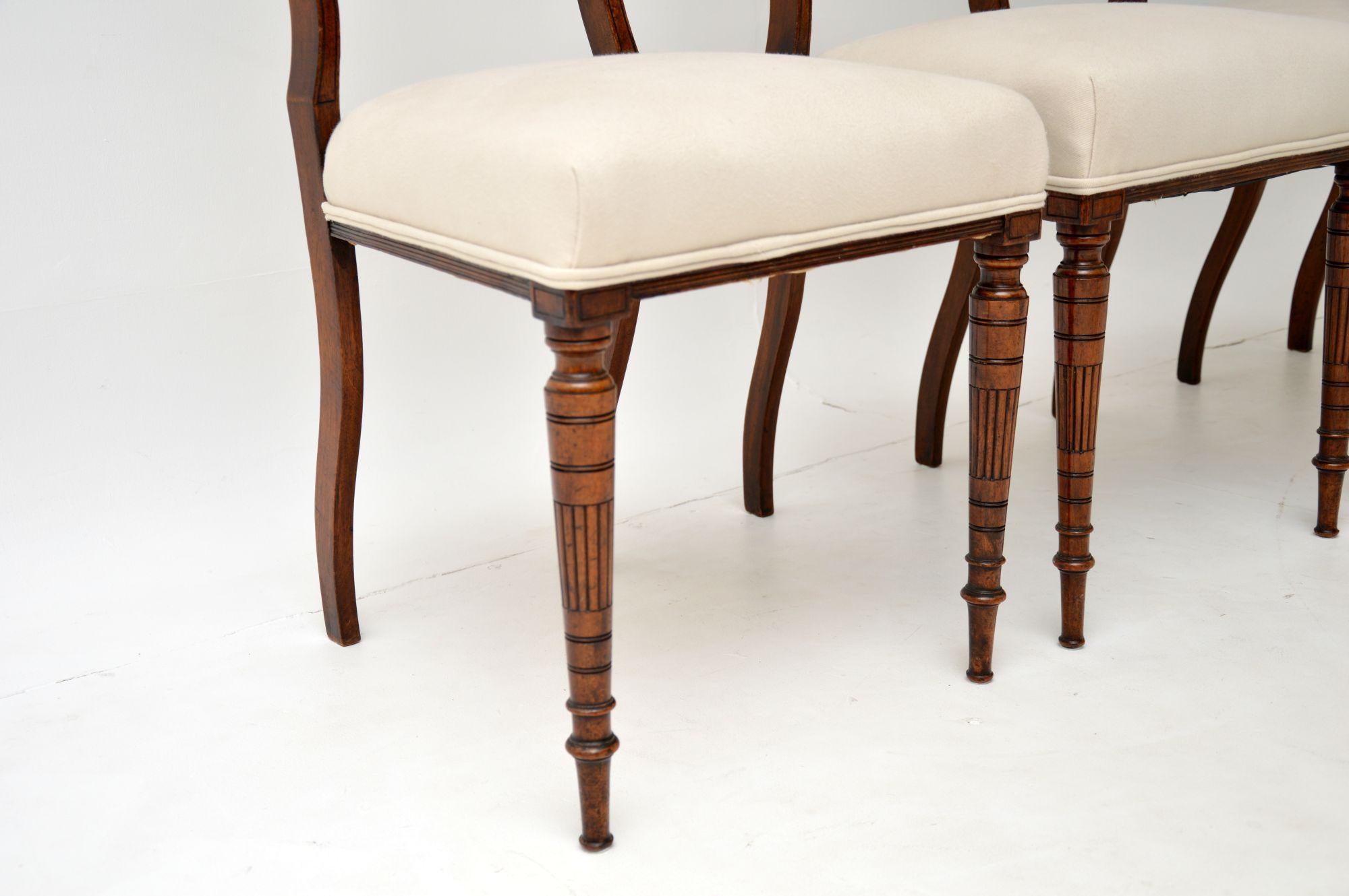 Set of Four Antique Victorian Dining Chairs 4
