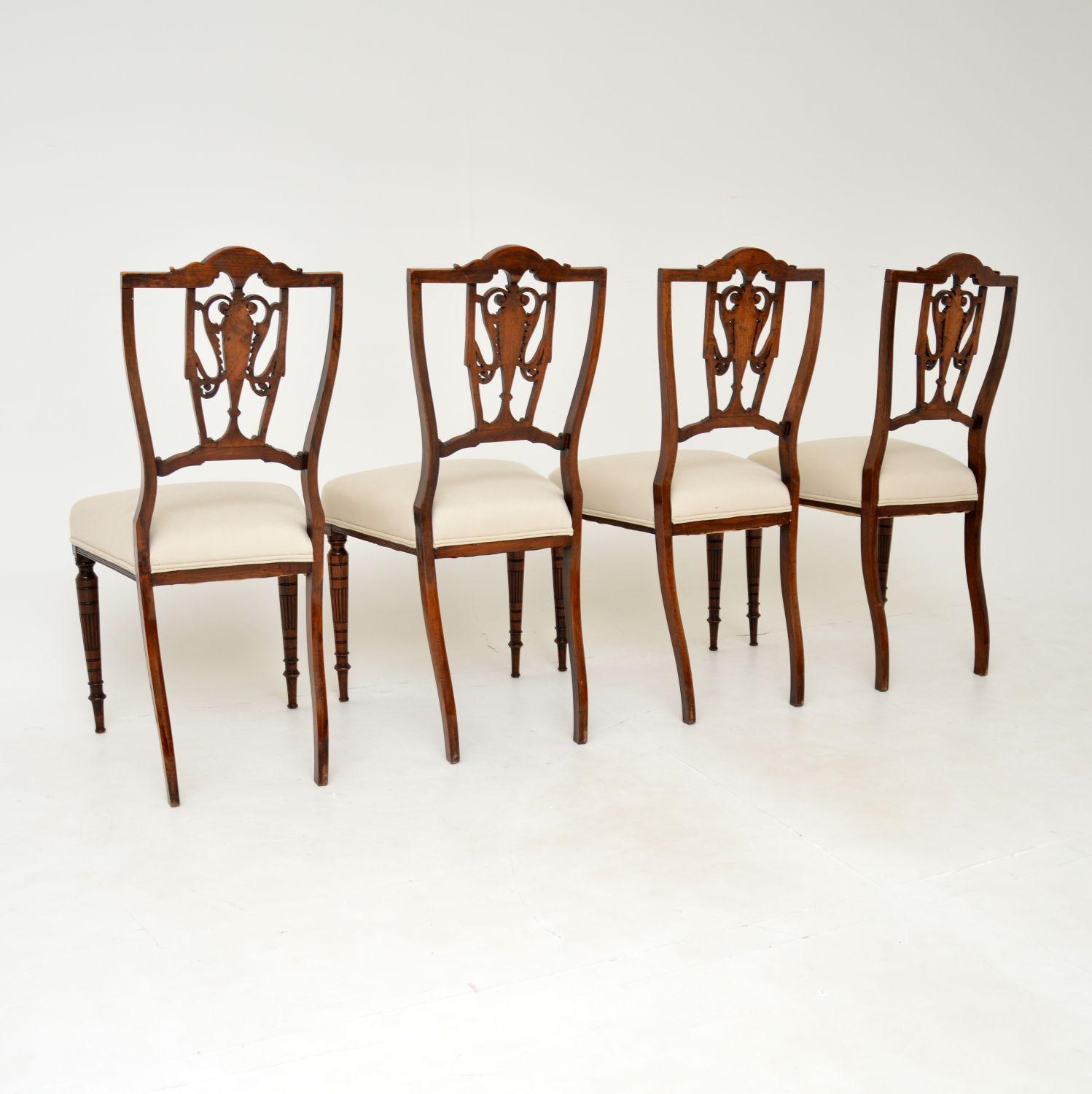 Set of Four Antique Victorian Dining Chairs 5
