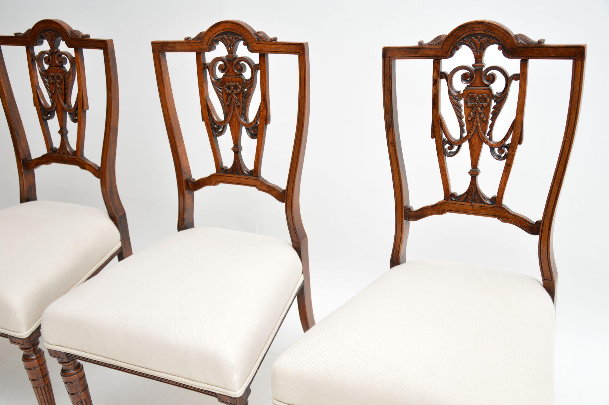 Set of Four Antique Victorian Dining Chairs 1