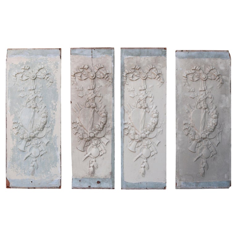 Set of Four Antique Wall Panels For Sale at 1stDibs