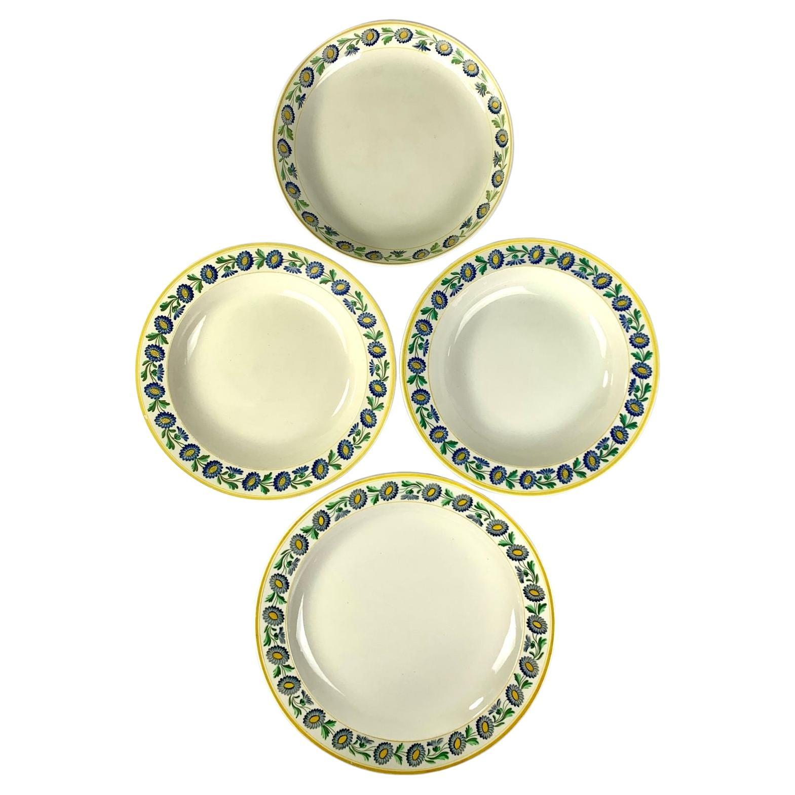 Satz von vier antiken Wedgwood Perlengeschirren mit Gänseblümchen England CIRCA 1830 im Angebot