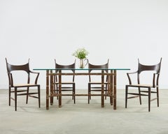 Set of Four Antler Dining Chairs by Edward Wormley for Dunbar