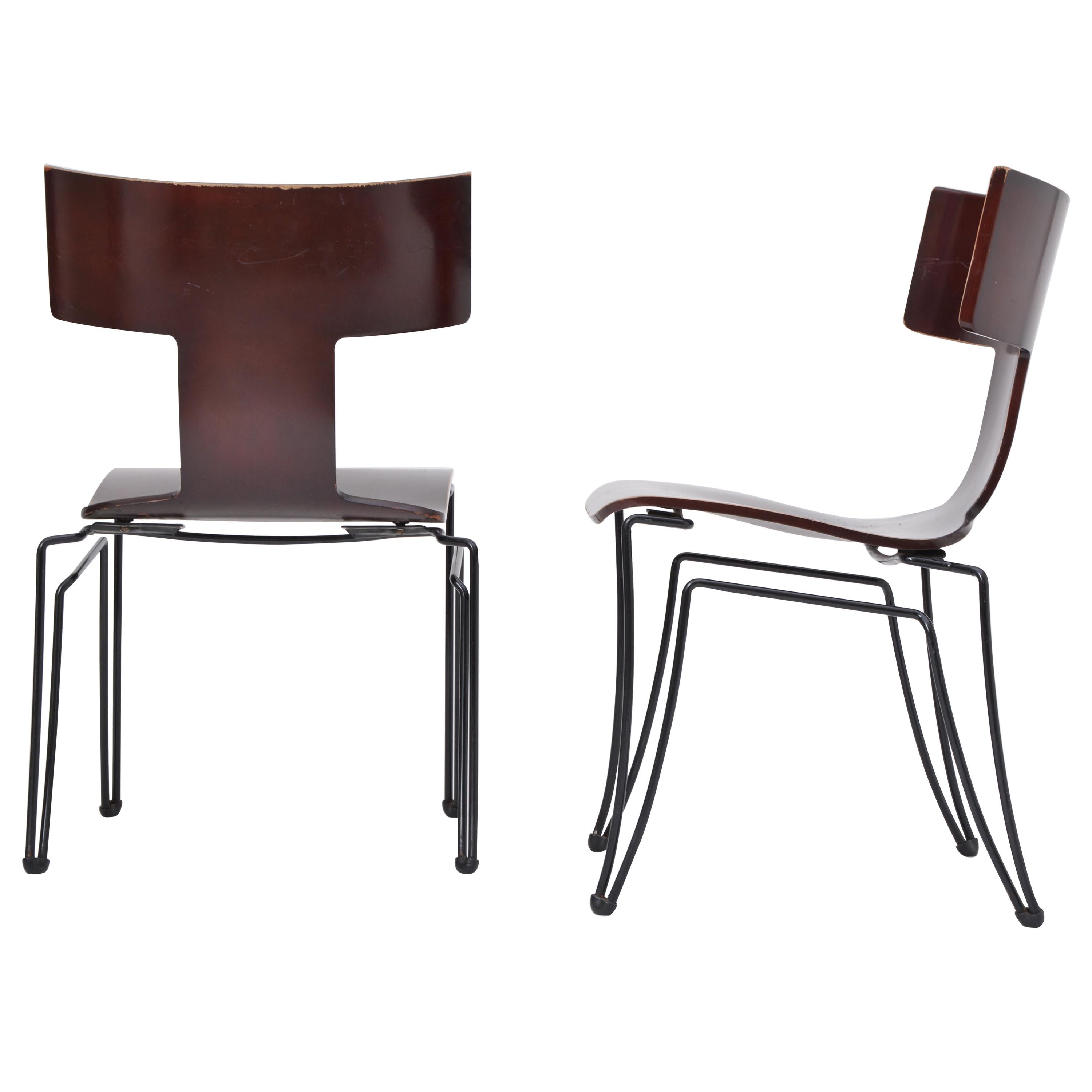 Set of Four Anziano Dining Chairs by John Hutton for Donghia