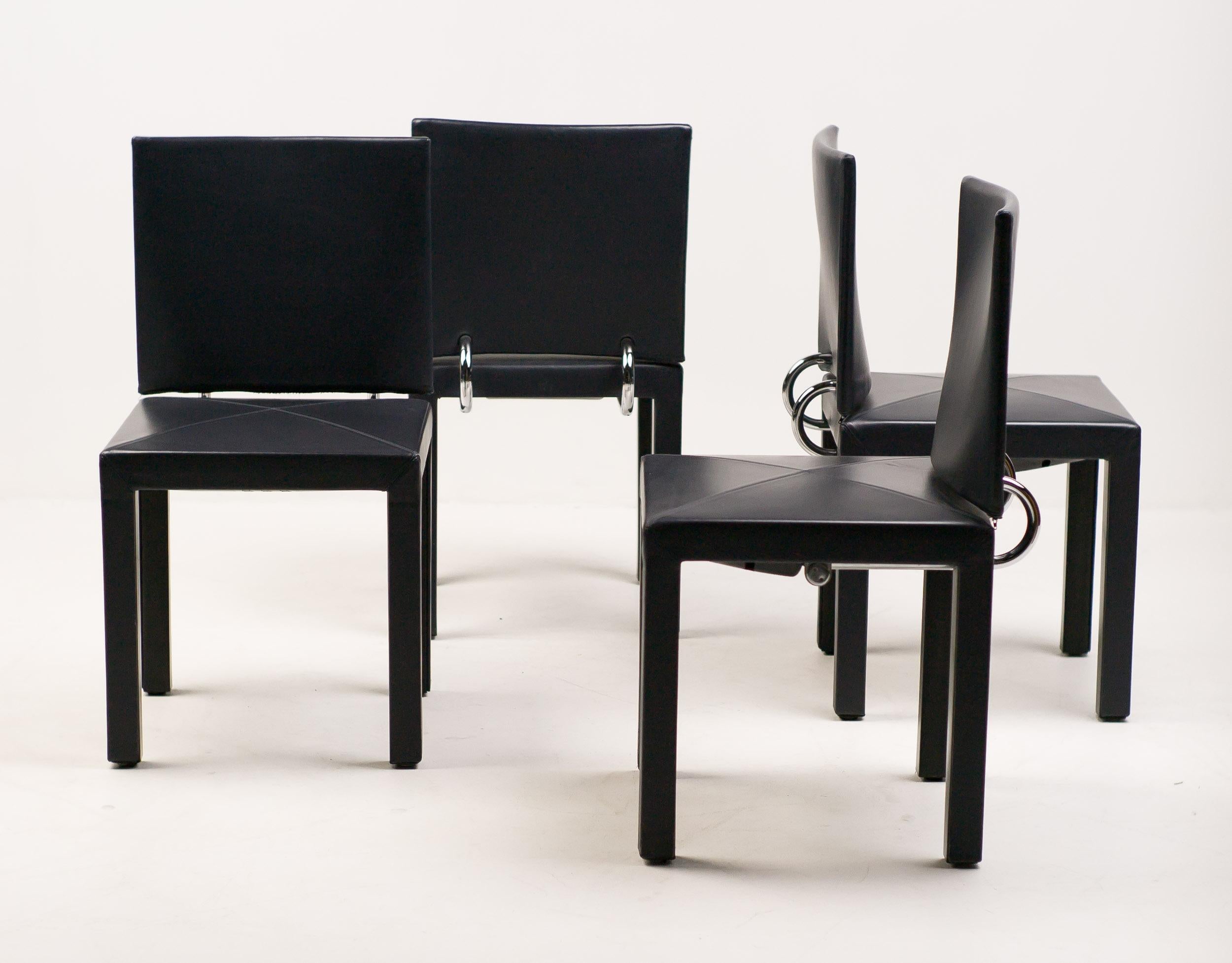 Set of Four Arcadia Chairs by Paolo Piva for B&B, Italia 1