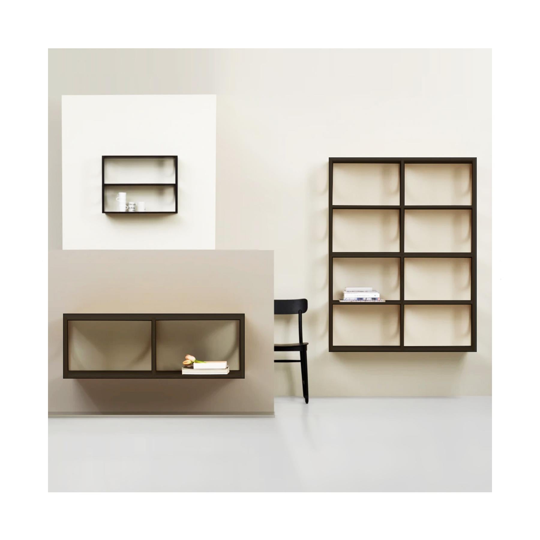 Set of four Arch modular solid oak bentwood shelving units, by Note Studio 8