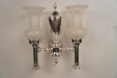 Set of Four Argand Style Two-Light Sconces