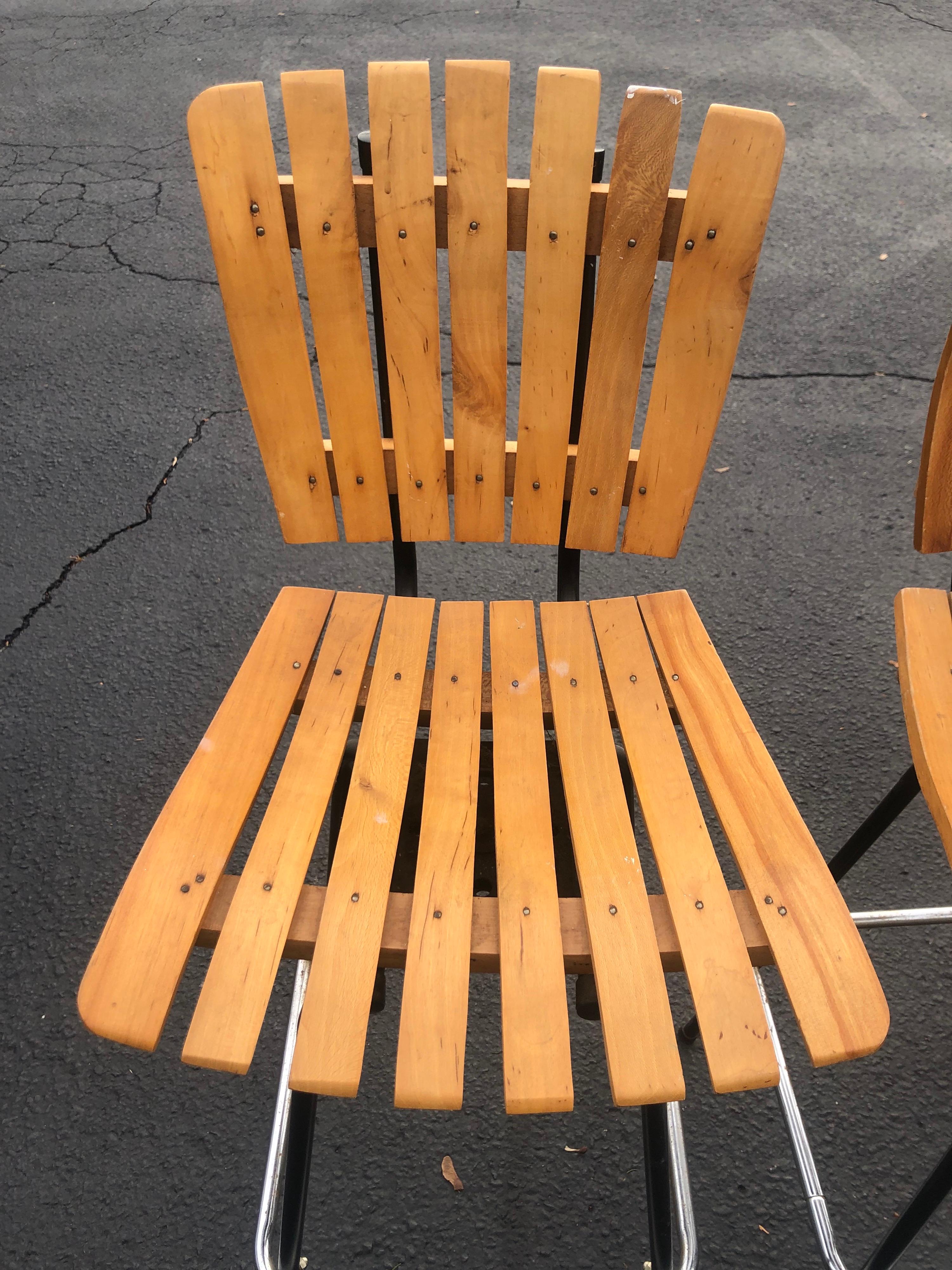 Set of Four Arthur Umanoff Swivel Bar Stools 5