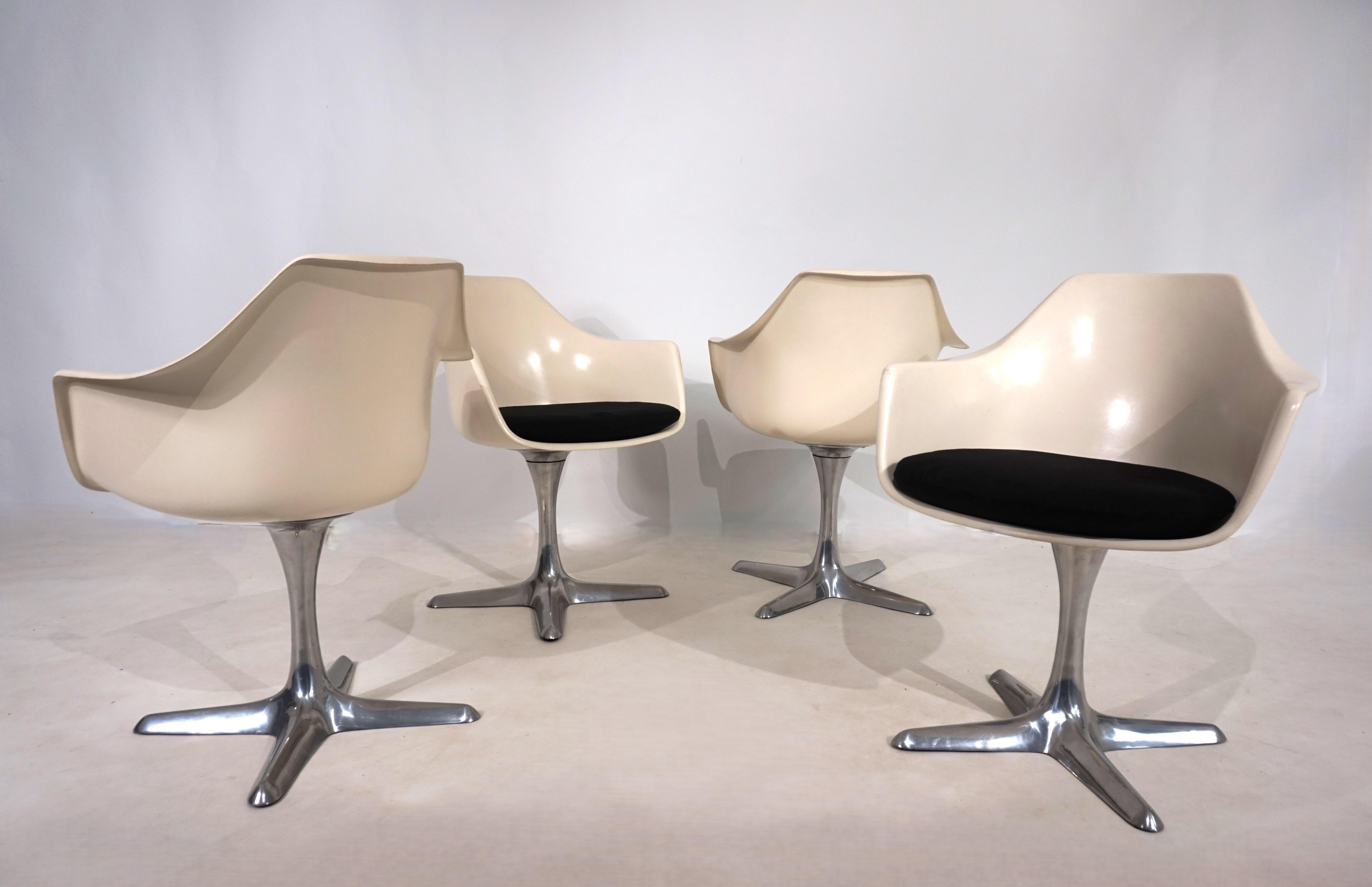 Set of four Arkana 116 dining chairs by Maurice Burke, 1960 en vente 7